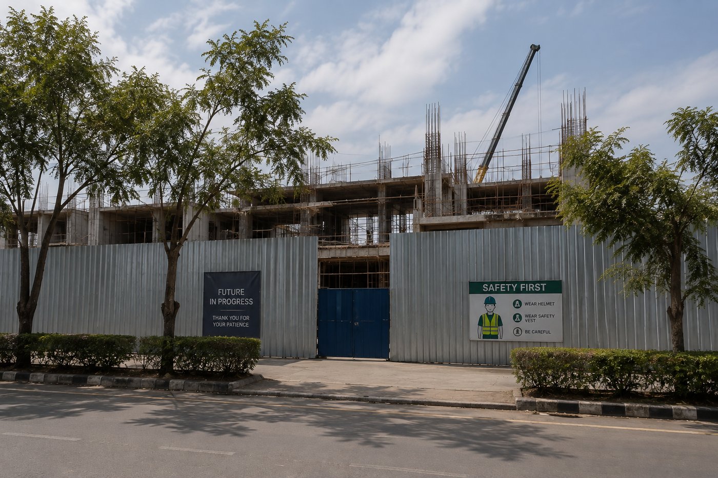 Street view of the project frontage